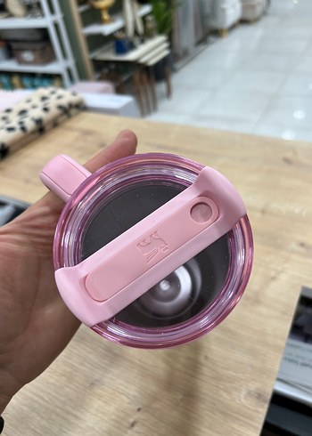 Pastel Pembe Stanley Termos Bardak - Görsel 3