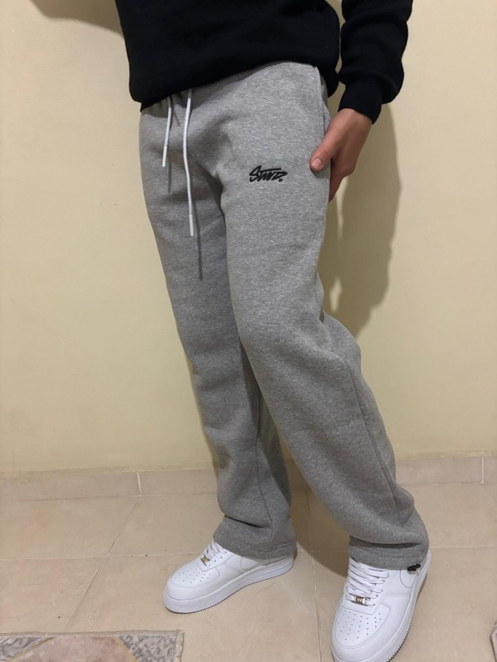 Gri Rahat Kesim Erkek Eşofman Altı - Görsel 2