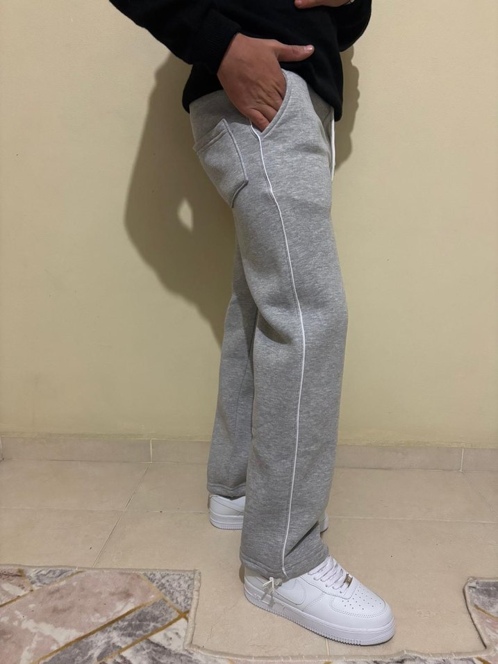 Gri Rahat Kesim Erkek Eşofman Altı - Görsel 2