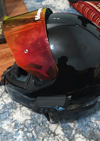 Parlak Siyah LS2 Biker Kask m beden - Görsel 2