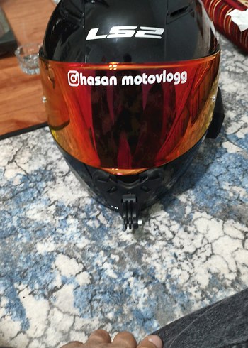 Parlak Siyah LS2 Biker Kask m beden - Görsel 5