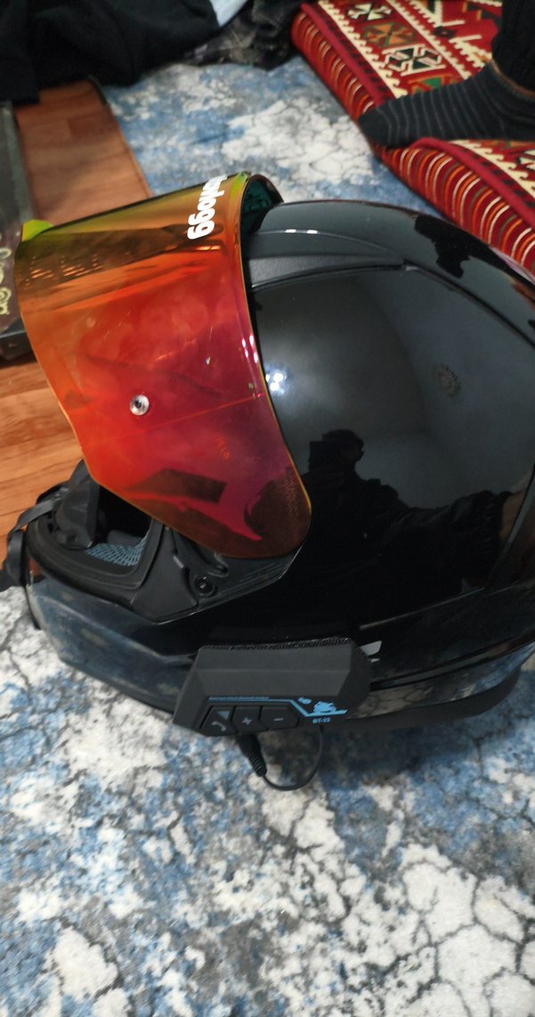 Parlak Siyah LS2 Biker Kask m beden - Görsel 2