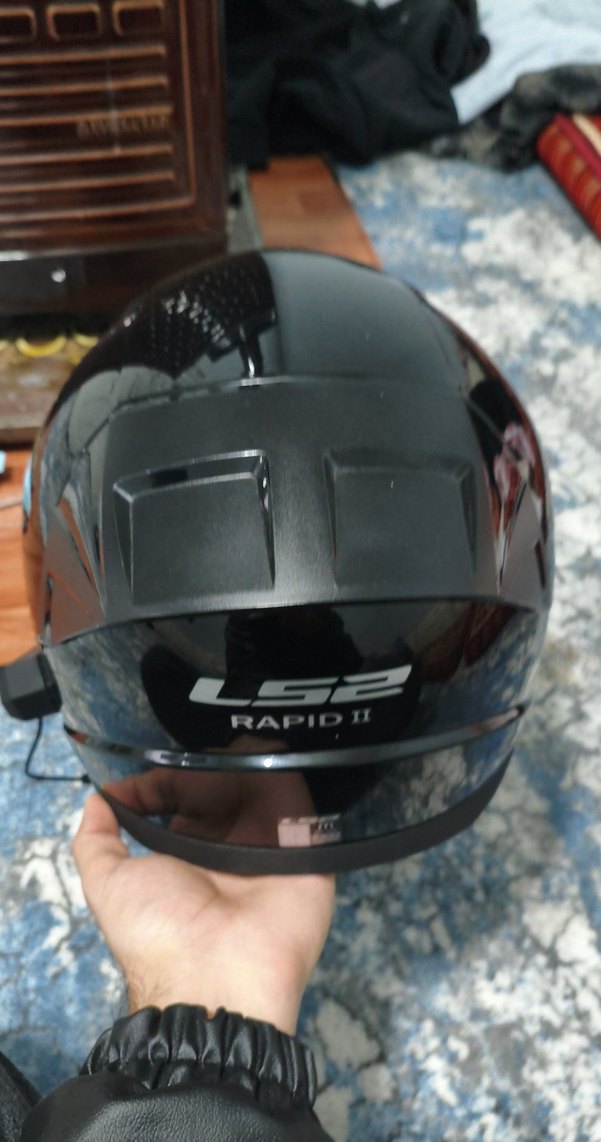 Parlak Siyah LS2 Biker Kask m beden - Görsel 3