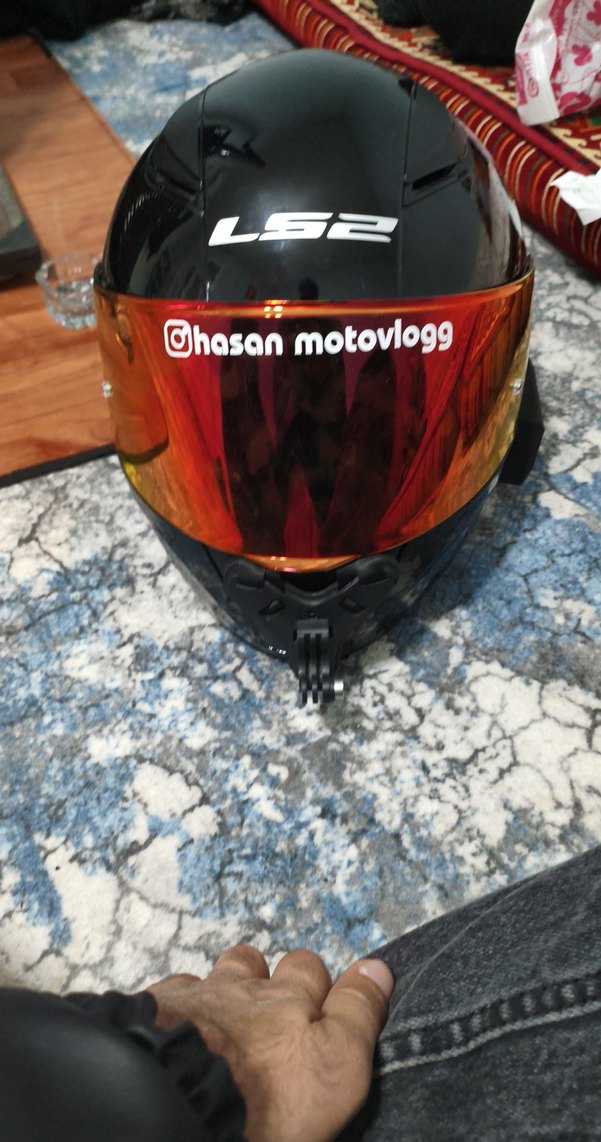 Parlak Siyah LS2 Biker Kask m beden - Görsel 5