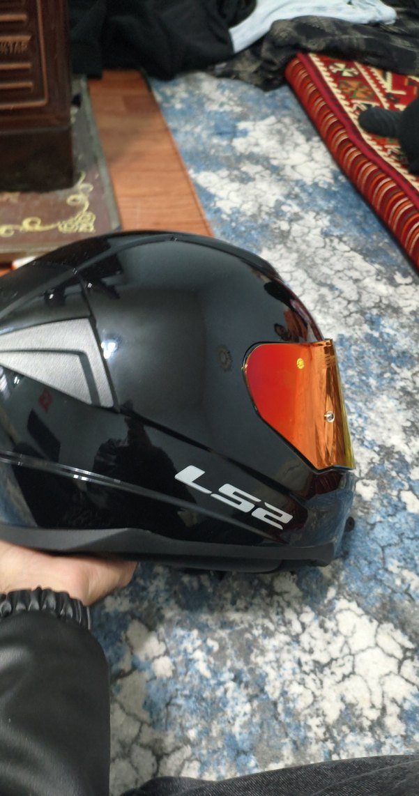 Parlak Siyah LS2 Biker Kask m beden - Görsel 4