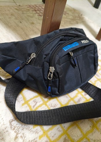 Siyah Polo Baskılı Erkek Bel Çantası - Görsel 2