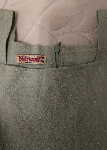 Kız Çocuk Gri Keten Fırfırlı Elbise - Görsel 2