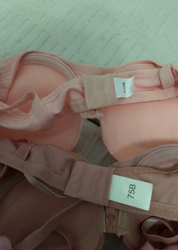 Bej ve Pembe Düz Renk Sütyen Seti tekli fiyatı 100 tl hepsi 400 - Görsel 3