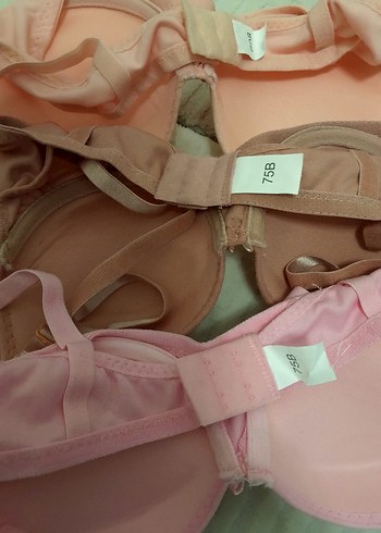 Bej ve Pembe Düz Renk Sütyen Seti tekli fiyatı 100 tl hepsi 400 - Görsel 4