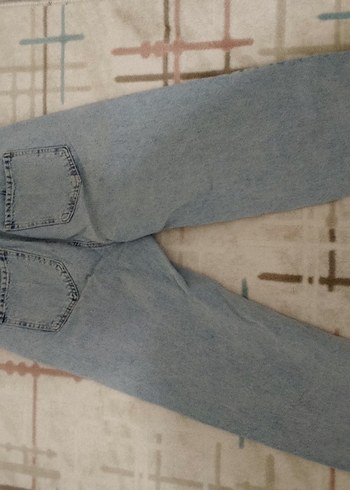 Gri Mavi Bol Kesim Kadın Kot Pantolon - Görsel 2