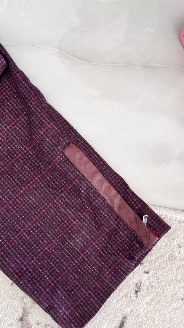 Bordo pantolon - Görsel 2