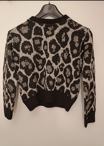 Leopar Desenli S-M Kadın Kazak - Görsel 2