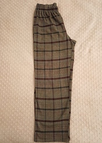 Karol Kahverengi Kareli Kumaş Pantolon - Görsel 4