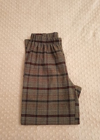 Karol Kahverengi Kareli Kumaş Pantolon - Görsel 3