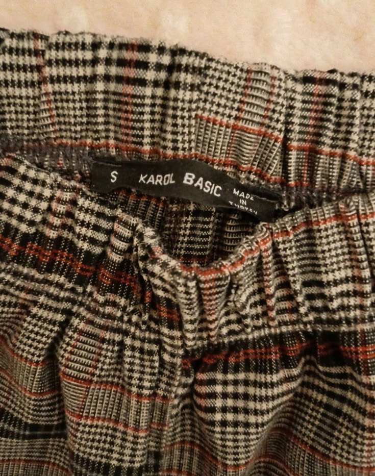 Karol Kahverengi Kareli Kumaş Pantolon - Görsel 2