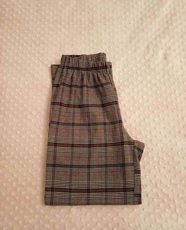 Karol Kahverengi Kareli Kumaş Pantolon - Görsel 3