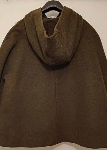 Kapşonlu Kadın Panço Kaban - Görsel 3