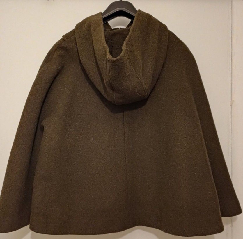 Kapşonlu Kadın Panço Kaban - Görsel 3