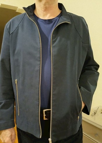 Lacivert Erkek Kanvas Kumaş Ceket - Görsel 2