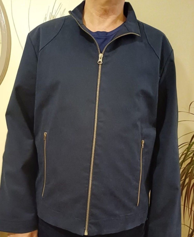 Lacivert Erkek Kanvas Kumaş Ceket - Görsel 4