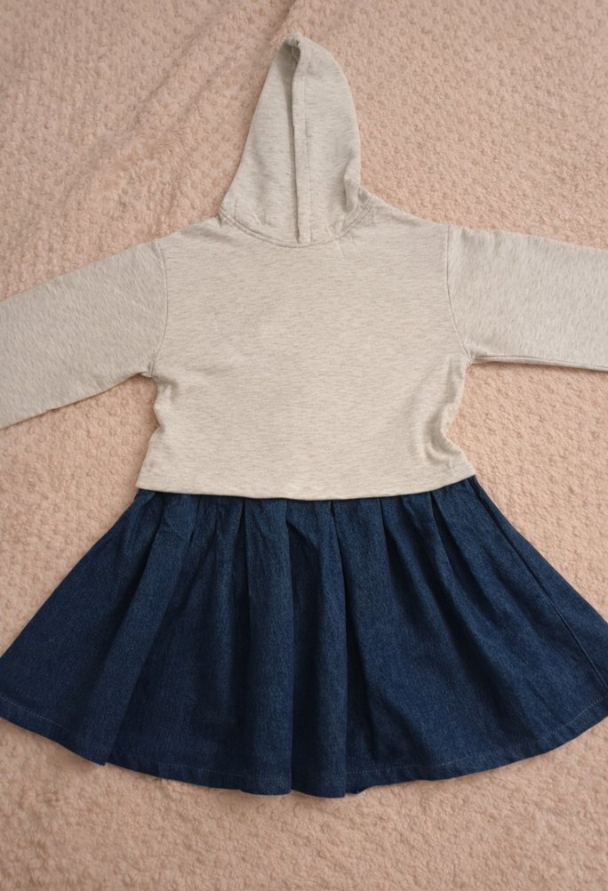 Kız Çocuk Pileli Etekli Elbise - Görsel 2