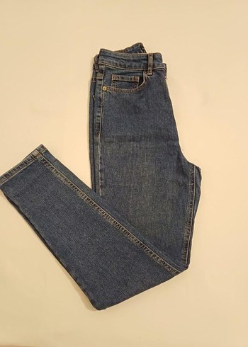 Kadın Lacivert Normal Boy Denim Pantolon - Görsel 2