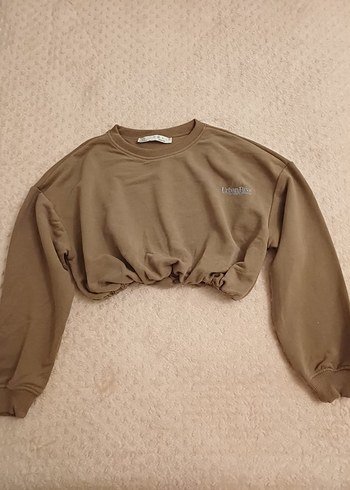 Kadın Kahverengi Salaş Sweatshirt - Görsel 2
