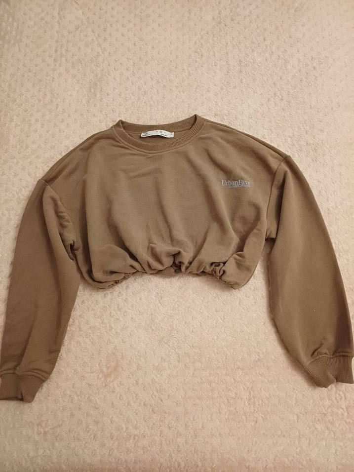 Kadın Kahverengi Salaş Sweatshirt - Görsel 2