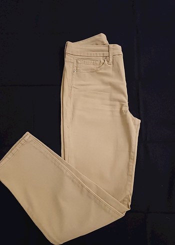 Bej Süet Kadın Boy Jean S- M Beden - Görsel 3