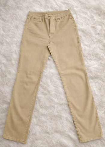 Bej Süet Kadın Boy Jean S- M Beden - Görsel 2