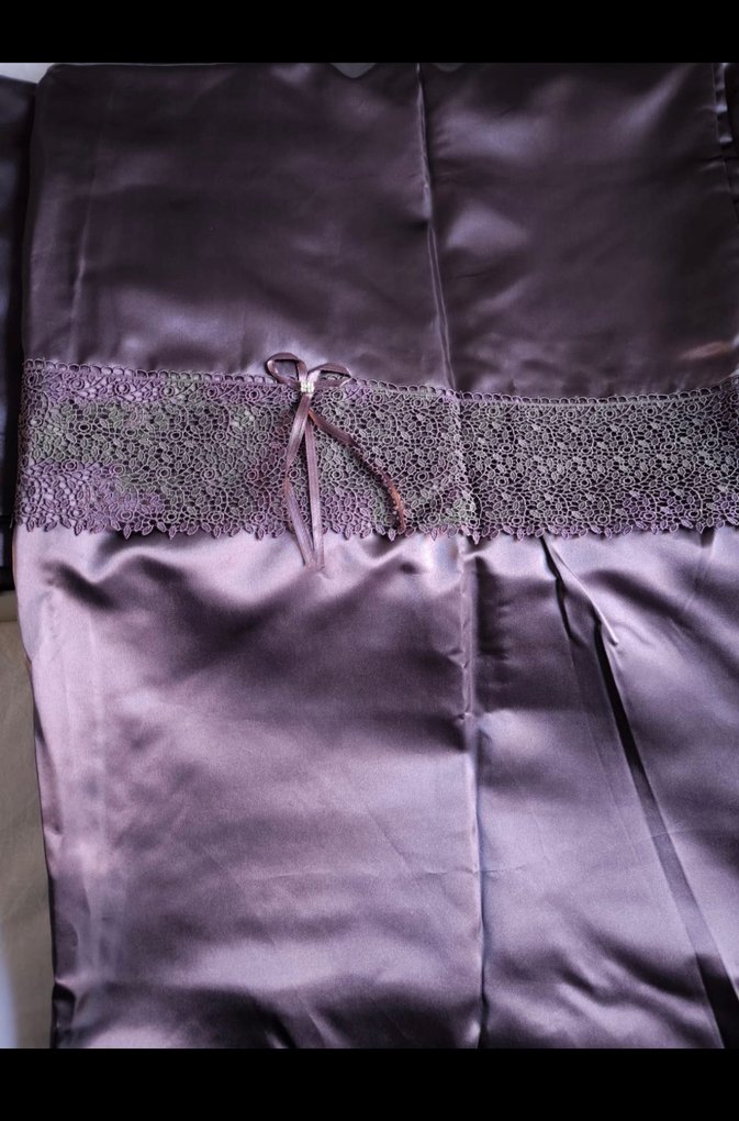 Mor Nakışlı Nevresim Takımı Karaca - Görsel 3