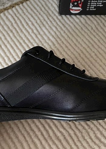 Siyah Bağcıklı Erkek Biker Ayakkabısı - Görsel 4