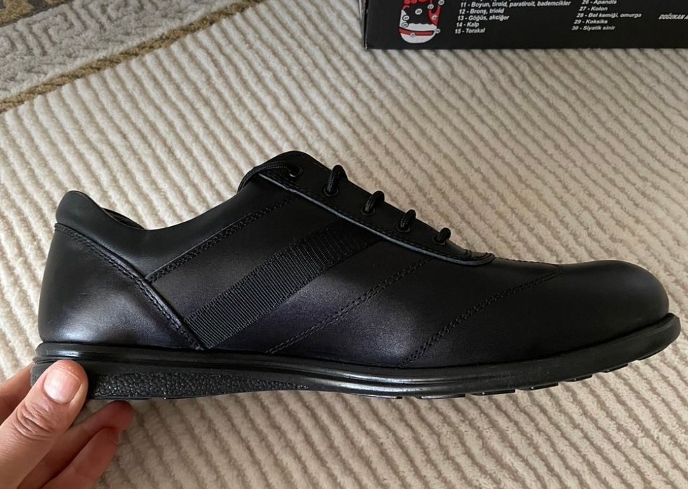 Siyah Bağcıklı Erkek Biker Ayakkabısı - Görsel 4