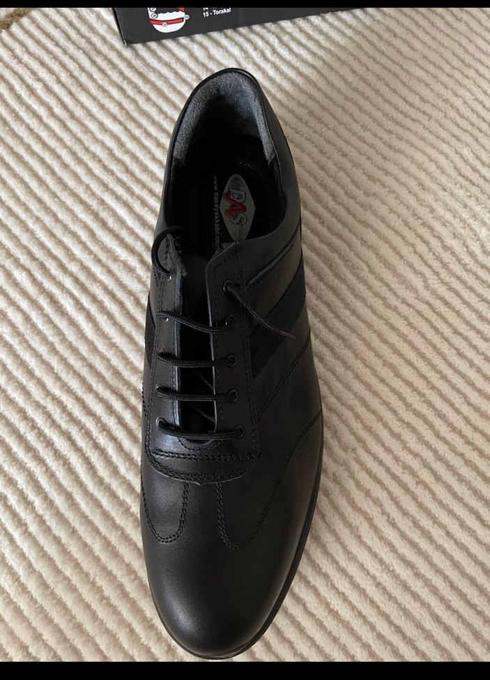 Siyah Bağcıklı Erkek Biker Ayakkabısı - Görsel 3