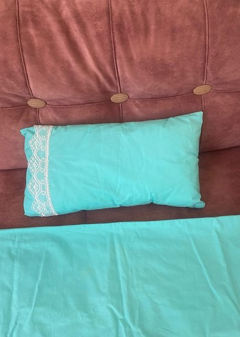 Turkuaz Bebek Yatağı Dantelli - Görsel 3