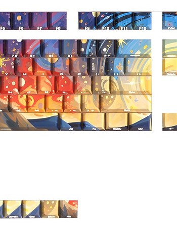 Starry Sky V1 Yüksek Yan Kesim PBT Keycap - Görsel 2