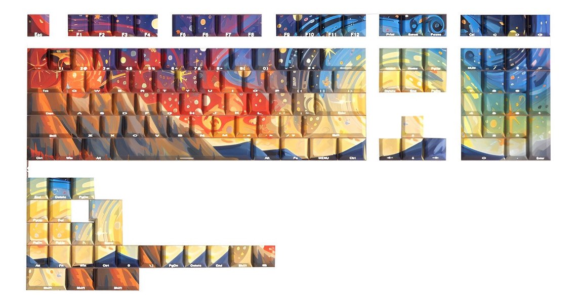 Starry Sky V1 Yüksek Yan Kesim PBT Keycap - Görsel 2