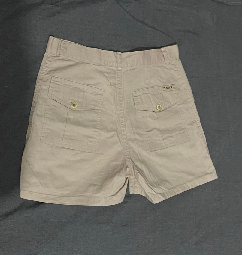 vintage camel şort - Görsel 2
