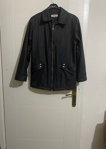 Kadın Siyah Deri Fermuarlı Ceket - Görsel 2