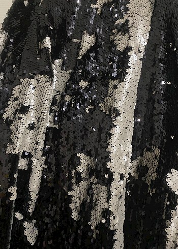 Payetli Siyah Mini Kadın Ceket - Görsel 2