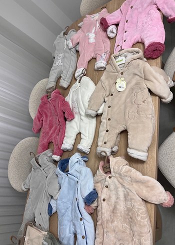 Düğmeli Kapüşonlu Bebek Kış Tulumu - Görsel 2