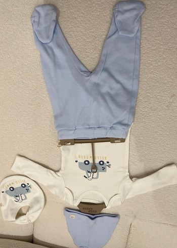 Bebek Erkek Pamuklu Uzun Kollu Tulum Seti - Görsel 5