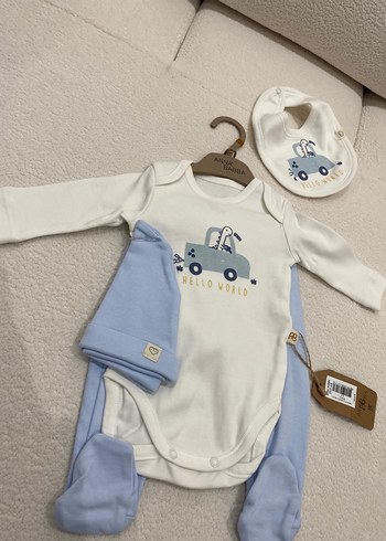 Bebek Erkek Pamuklu Uzun Kollu Tulum Seti - Görsel 3