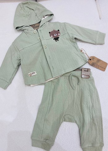 Kapüşonlu, Fermuarlı Bebek Erkek Takımı - Görsel 5