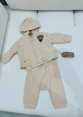 Kapüşonlu, Fermuarlı Bebek Erkek Takımı - Görsel 3