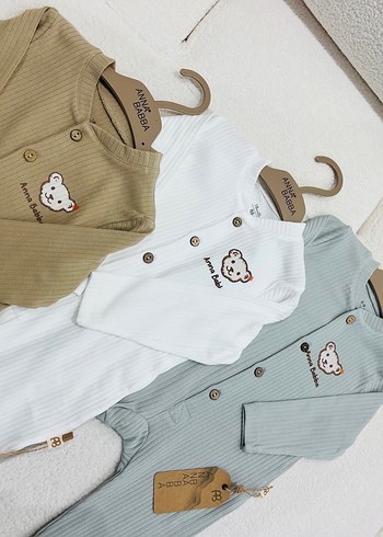 Uzun Kollu Örgü Erkek Bebek Takımı - Görsel 3