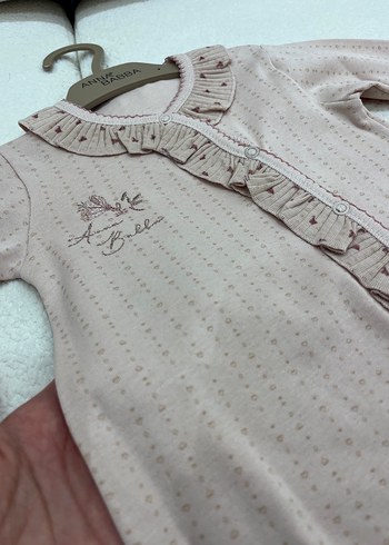 Nakışlı, Uzun Kollu, Örgü Bebek Kız Body - Görsel 7