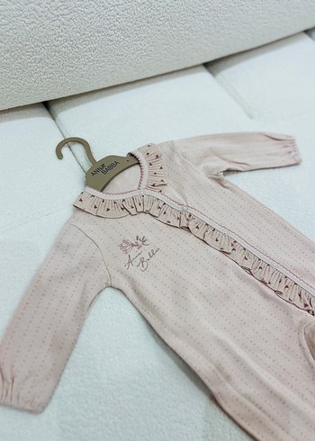 Nakışlı, Uzun Kollu, Örgü Bebek Kız Body - Görsel 5