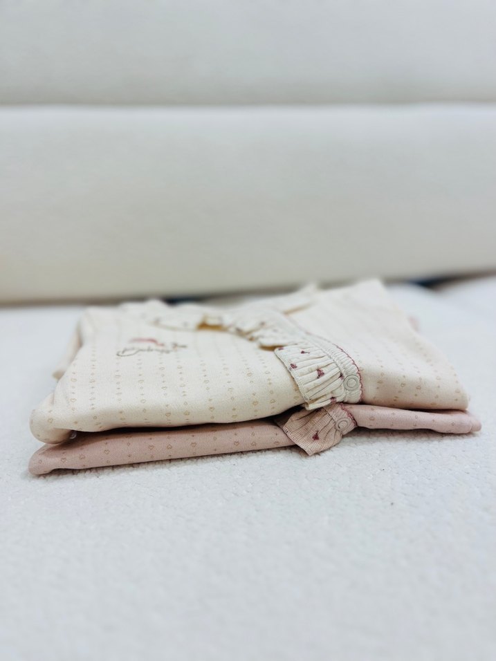 Nakışlı, Uzun Kollu, Örgü Bebek Kız Body - Görsel 2