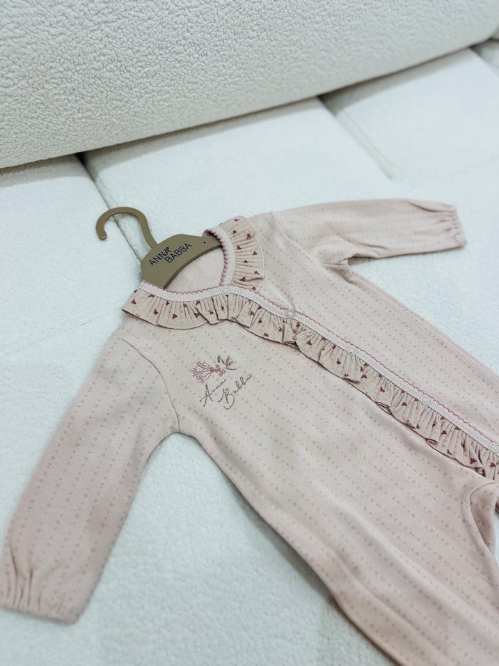 Nakışlı, Uzun Kollu, Örgü Bebek Kız Body - Görsel 5